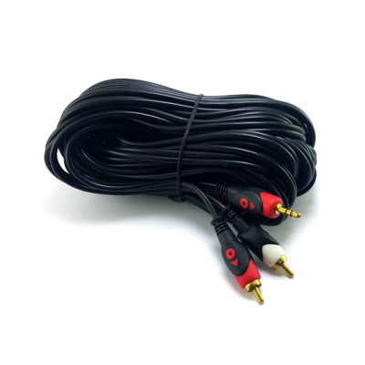OEM 2RCA-3.5mm Stereo Kablo 5metre Gold Jack K:100